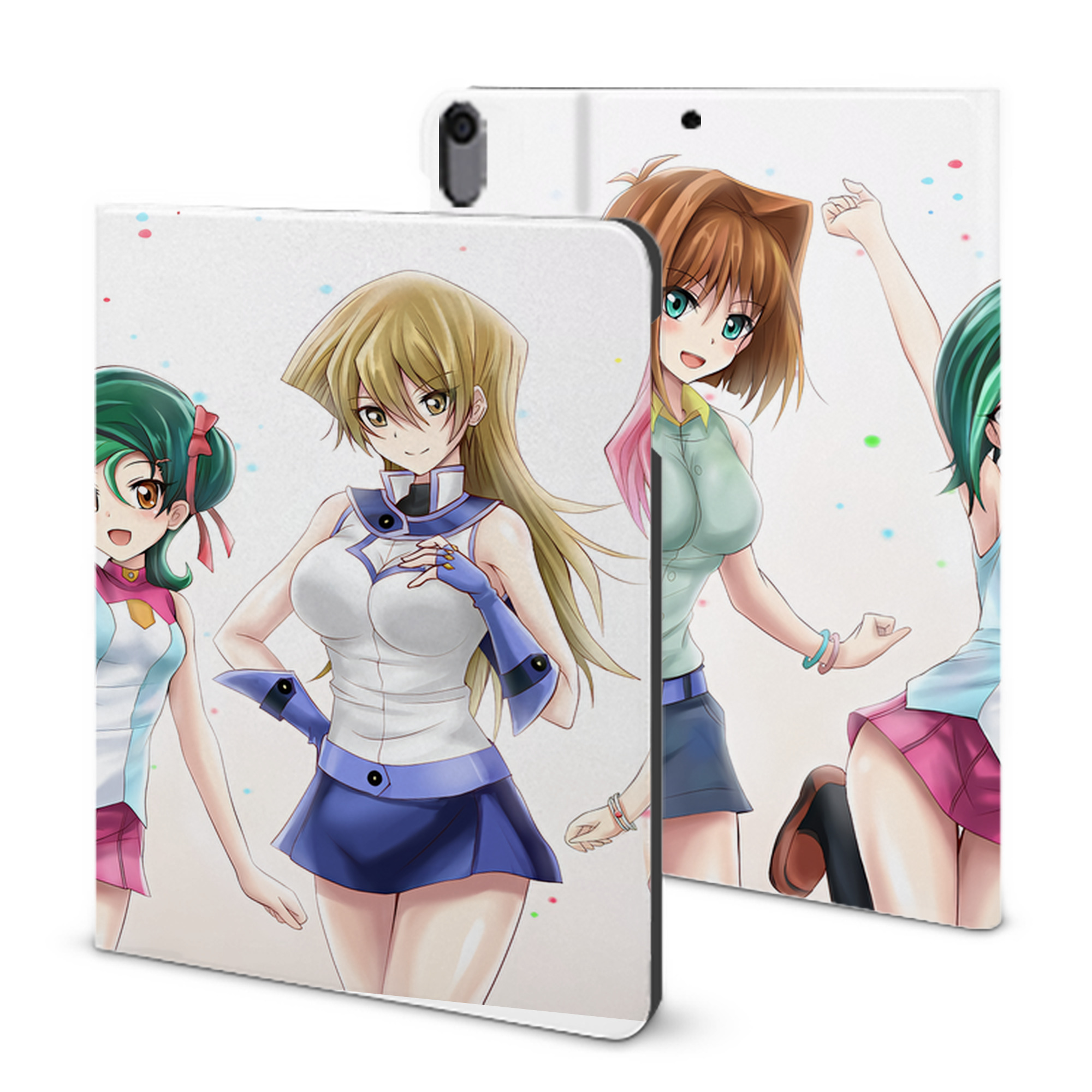 （画像用） 遊☆戯☆王 Yu-Gi-Oh! IPad ケース ブック型 PUレザー TPU 耐衝撃 軽量 薄型 ペン収納なし 全面保護 IPad 各モデル対応